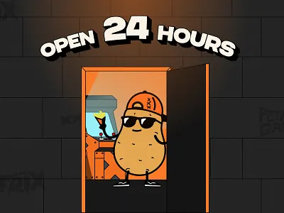 Frix Fritterie - Location Illustration art branding character cool design fries graffiti graphic graphic design illustration illustrator location open patatoe shop vector