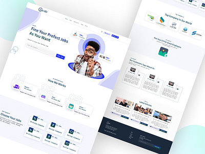 Job Solution website design figma job job bd job solution landing page ui design ui design figma uiux uiux design website design website template website ui