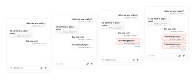 Chat Box - Failed to Send app design