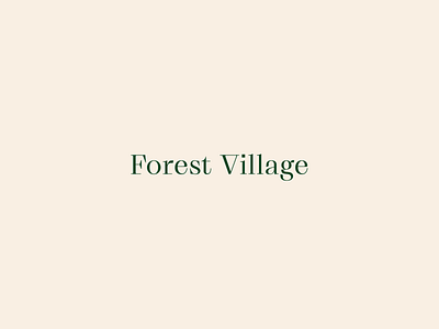 Forest Village logotype branding graphic design illustration logo minimal minimalism vector
