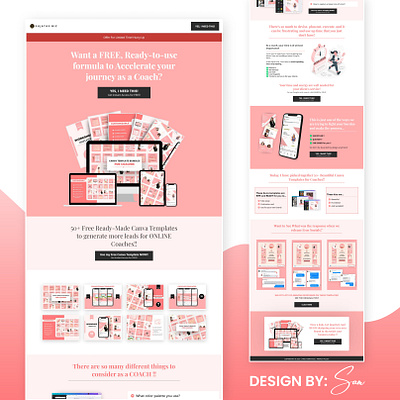 Canva Template Landing Page clickfunnels funnel funneldesign landing page landingpage website