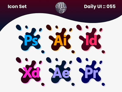 Icon Set Daily UI 055 adobe branding daily ui design graphic design icon set illustration illustrator logo ui vector