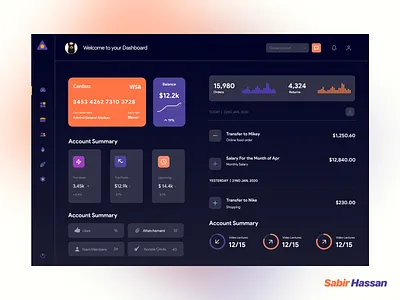 Fintech Dashboard UI Concept dashboard design fintech ui ux