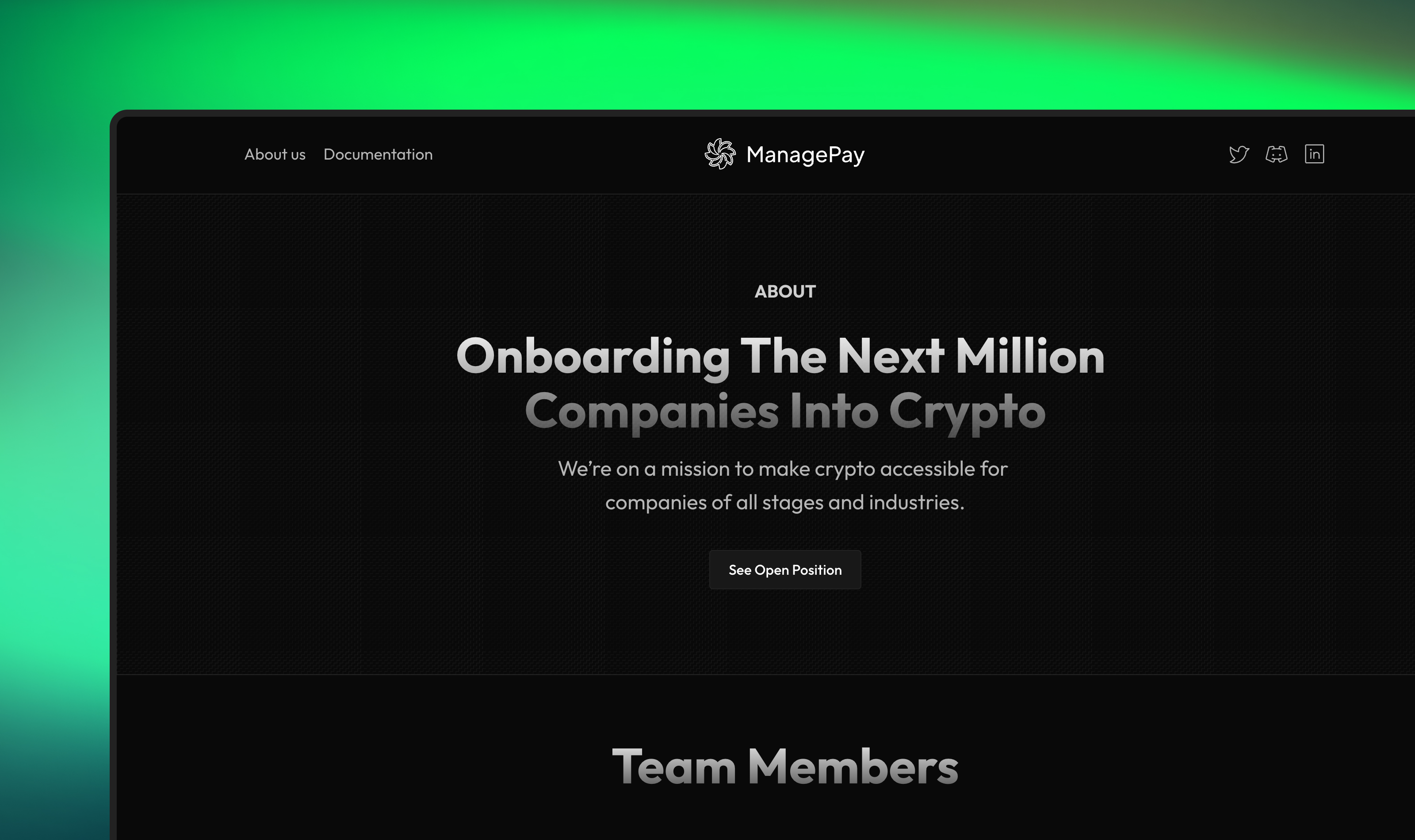 ManagePay Framer Web Template design framer ui web template