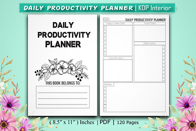 Daily Productivity Planner - Goal Journal: A Daily Productivity journals