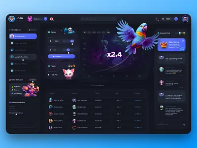 Crash - Casino interface 2d art app bet betting casino crash crypto casino design desktop gambling game illustration interface mobile mode poker roulette ui ux web