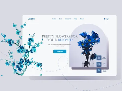 Lowen B (Flower Shop Landing Page Design) app design florist landingpage ui ux web