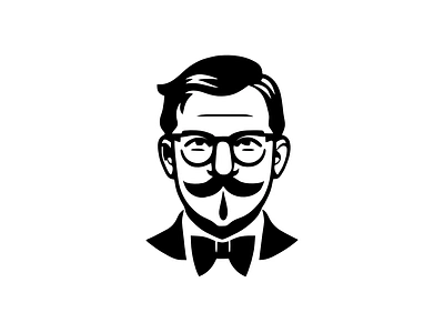 Gentlemen Face Logo design branding design graphic design icon illustration logo typography ui ux vector