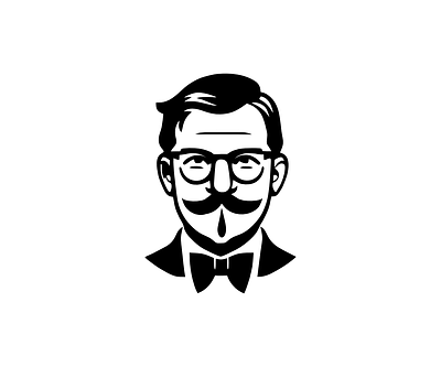 Gentlemen Face Logo design branding design graphic design icon illustration logo typography ui ux vector
