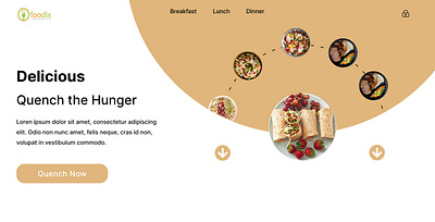 Food Landing Page Design design