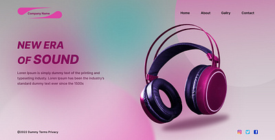 Headphone Landing Page design