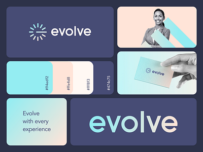 Evolve Branding ai banking branding circle clever data digital e fintech futuristic gradient letter logo modern money payment saas technology transform web