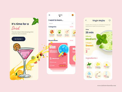 Make Your Own Drink App Ui Design 3d android android app android app design android app development animation app app source code branding design graphic design illustration logo motion graphics ui