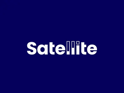 Satellite branding clever twist connection creative font geometric graphic design identity design illustration lettermark lines logo design logotype minimalism power satellite space typography wi fi signal bars wordmark