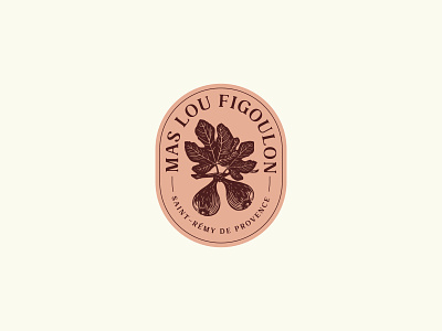 Mas Lou Figoulon Logo bed and breakfast fig figue france handdrawn illustration logo logo design logo maker minimal premium provence quaint saint rémy travel vintage vintage branding vintage typography