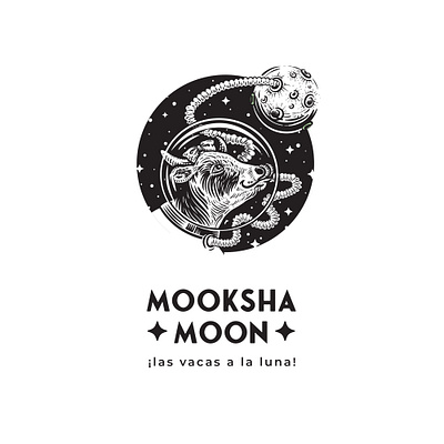 Plantbase milk logo bold cow galaxy handdrawn illustrate logo moo moon mylk planet plantbase vector