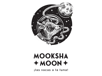 Plantbase milk logo bold cow galaxy handdrawn illustrate logo moo moon mylk planet plantbase vector