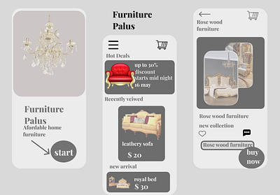 Furniture app design appdesign ui uiux design user interface web design