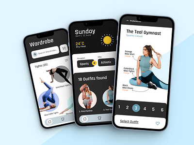 AI Fashion Stylist App ai ai fashion app ai stylist fashion styling app mobile app ui ui challenge visual design