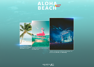 Aloha Beach-poster 3d animation brand identity branding design designer graphic design illustration ilustration logo motion graphics typography ui