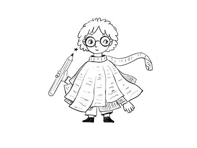 papergirl character illustration