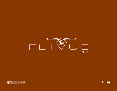 Flivue.com Drone - Logo Design 2d logo abstract logo design drone drone company drone logo drone video droneshoot figma fly illustartor logo logo design photo photogrpahy photoshoot typography logo video videoshoot