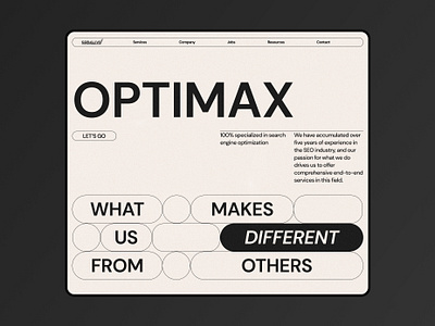 Landing for SEO Agency - Swiss style concept dailyui design interface landing minimalistic swiss typography ui ux