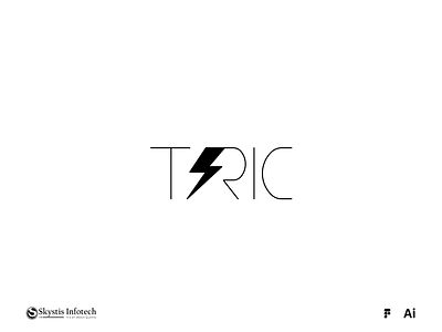 TRIC - Logo Design 2d logo design design figma flash illustration illustrator logo logo design thunder thunderstrom typo typography logo design