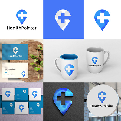 Concept: HealthPointer - Logo Design (Unused) abstruct logo branding creative logo gradient logo graphic design health logo icon location logo logo logo design logo designer logo inspiration logo logo logosai medical logo modern logo vector