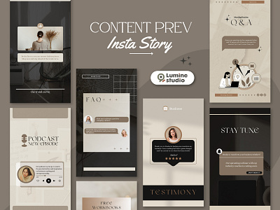 Deep Brown Engagement Instagram Template aesthetic design graphic design marketing post sosial media story