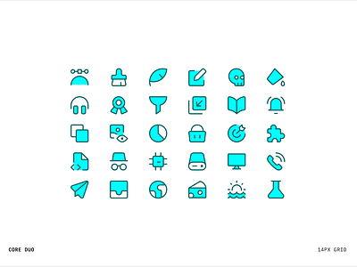 Core Icons - Line vs Duo core design duo flat icons illustrator minimal streamline ui vector web