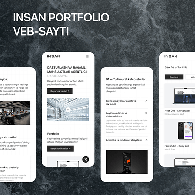Insan portfolio website ui ux webdesign