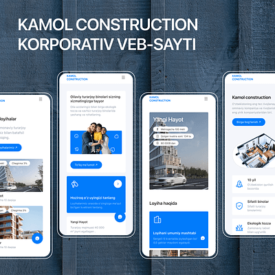 Kamol construction corporate website ui ux