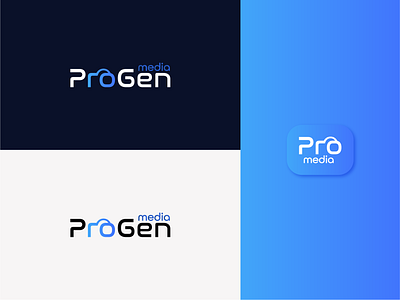 Progen Logo branding graphic design icon identity logo logodesign logodesigner logomaker logomark logotype media minimal tech vector