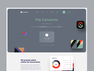 Web3 File Converter Landing Page design graphic design ui ux