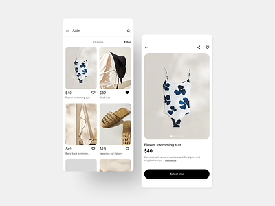Daily UI 012. E-commerce app 12 clothing shop cozy e commerce app daily ui 12 e commerce app minimal e commerce app shopping app