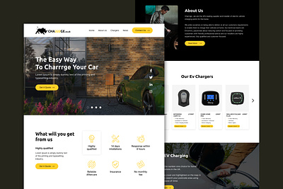 Charrrge - Car Charging Company brand design car charging design figma graphic design ui website website design