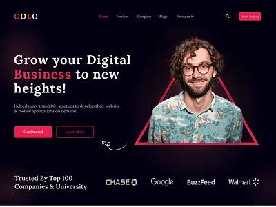Web Design Agency Landing Page Header Design agency landing page hero section design landing page ui ui ux web design agency landing page web hero banner web ui website header website hero section