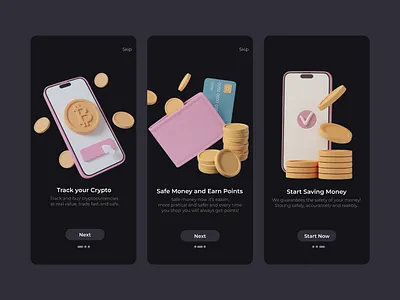 Daily UI #023 - Onboarding 023 crypto dailyui dailyuichallenge darkmode design onboarding ui uidesign