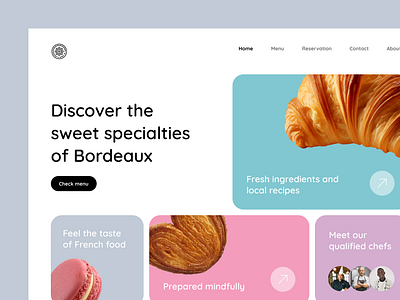 Bakery Website bakery branding design dessert page sweets typography ui ux web website