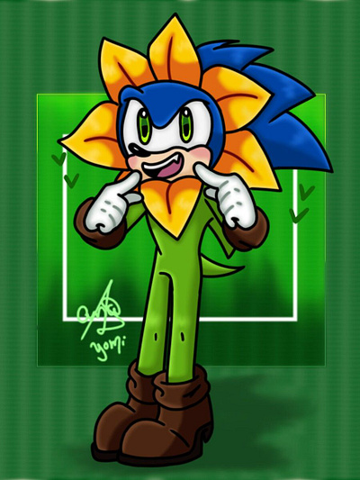 Sunflower Sonic art artist design digitalart digitalartist drawing illustration sega sonic sonic the hedgehog sonicboom sonicthehedgehog sunflower