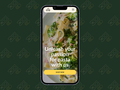 Pasta Mondo - Landing Page mobile adaptive agency colours design food interface main page main screen minimal mobile site trend typo ui ui design ux web marketing web site