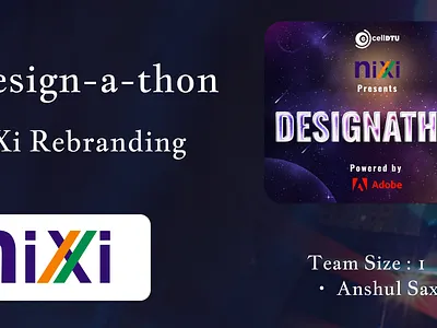 NIXI Logo Rebranding : Adobe Designathon app branding graphic design logo typography ux