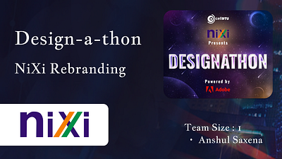 NIXI Logo Rebranding : Adobe Designathon app branding graphic design logo typography ux