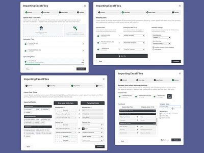 Excel Flow: Streamlined Import and Customized Export Feature app csv design erp excel exporting fetaure graphic design importing ui ux web