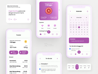 Parentee Pregnancy and Baby Parenting App app baby design flower logo mobile mom parent parenting pregnant purple ui uiux ux