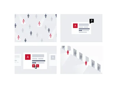 👤 Illustrations for A&M Unternehmerberatung agency branding clean illustration recruiting recruiting agency webdesign