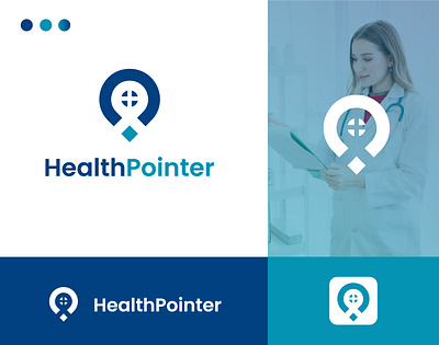 HealthPoint Logo, Logo, Health Logo, Brand Identity, Medical log graphic design iconic logo.