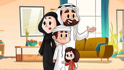 Al Amal Family animation art character comic design graphic design illustration illustrator vector