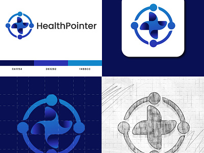 Health Logo, Logo, Logo Design, branding, Brand Identity brand identity brand mark branding custom letter custom logo custon logo design identity identity design letter logo logo design logo designer logo mark mark medical logo monogram type typography vect plus visual identity